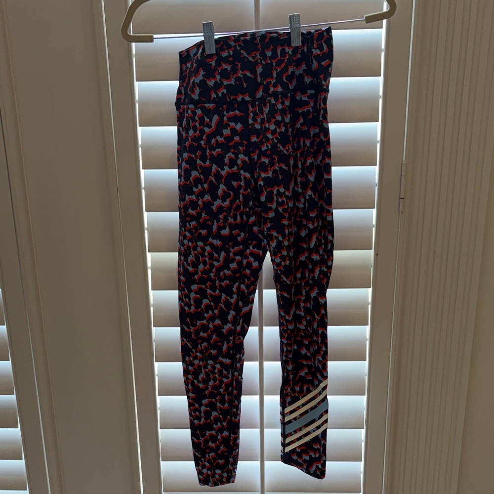 Addison Bay Navy, Red & White Patterned Leggings